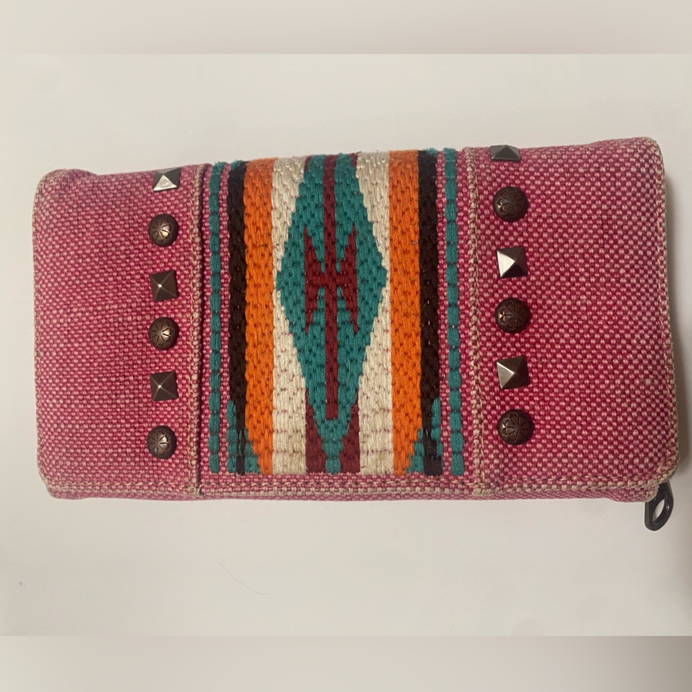Montana Wear Pink Aztec-inspired Pattern Wallet